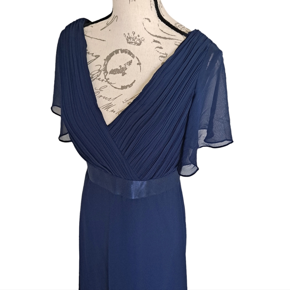 SOLD Ever Pretty navy blue long formal A line maxi prom Bridesmaid dress XL - Picture 9 of 17